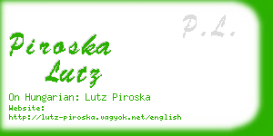 piroska lutz business card